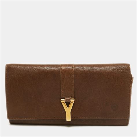 ysl leather large flap continental wallet size|YSL large flap wallet.